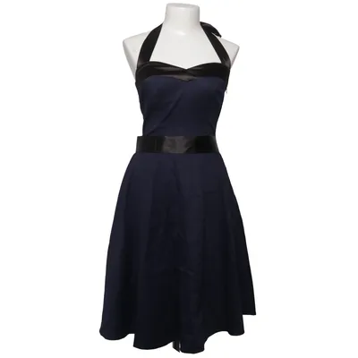 Robe dos-nu (Bleu, Noir) de Dress Tells Coton, Élasthane