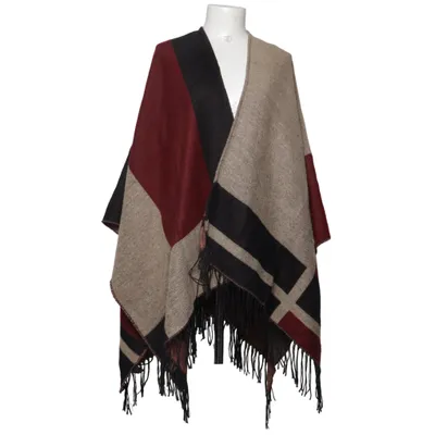 Poncho (Svart, Röd, Beige) från Deichmann Akryl, Polyester