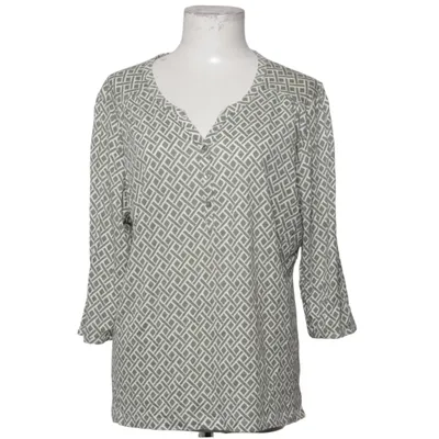 Blouse (Green, White) from Multiblu Cotton, Modal