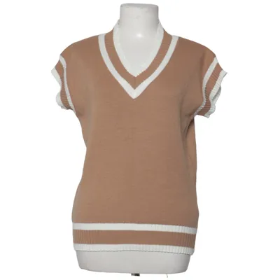 Pull sans manches (Beige, Blanc) de Barrels and Oil Acrylique