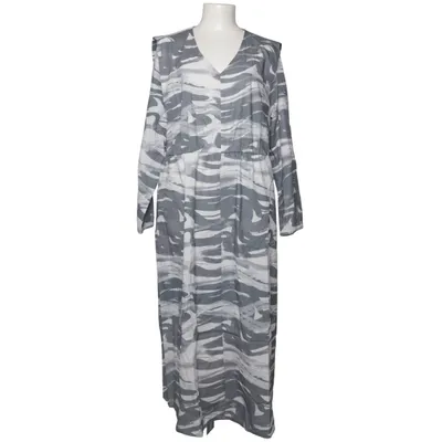 Dress (Gray, White) from Pure by Ulla Popken Organic cotton