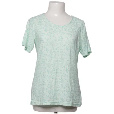 T-shirt (Hvid, Grøn) fra Basic Style Polyester, Viscose
