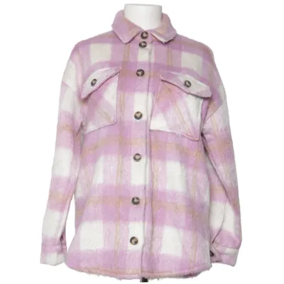 Överskjorta (Lila, Vit, Beige) från Moves Polyester, Ull