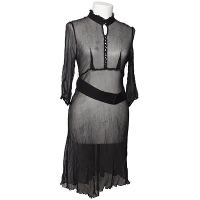 Shirt dress (Black) from Traffic People Silk