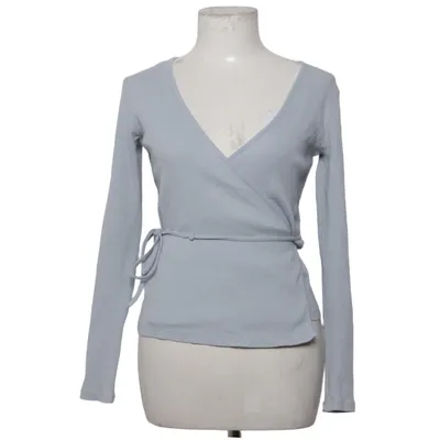 Slå-om bluse (Cottw/Stris Wrap Ls) fra Cotton Club Bomuld, Elastan