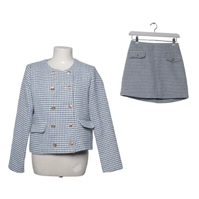 Skirt suit (Blue, White) from Lulumary Polyester, Viscose