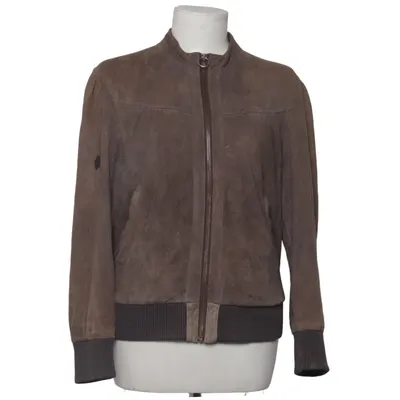 Läderjacka (Brun) från Select Akryl, Skinn, Polyester
