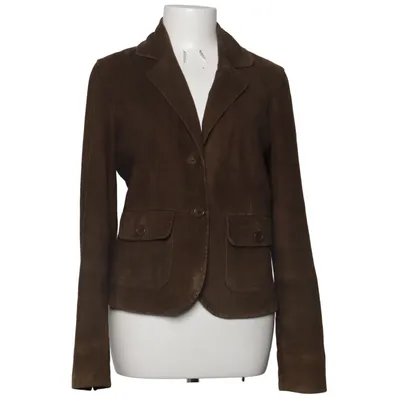 Læderblazer (Grøn) fra Jake*s Læder, Polyester