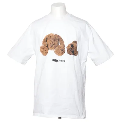 T-shirt (Vit, Brun, Svart) från Palm Angels Bomull, Elastan