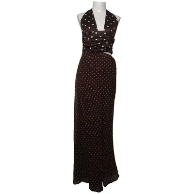 Robe dos-nu (Marron, Blanc) de The Slow Label Élasthane, Polyester