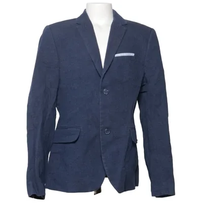 Kavaj (Blå) från H&M Bomull, Linne, Polyester