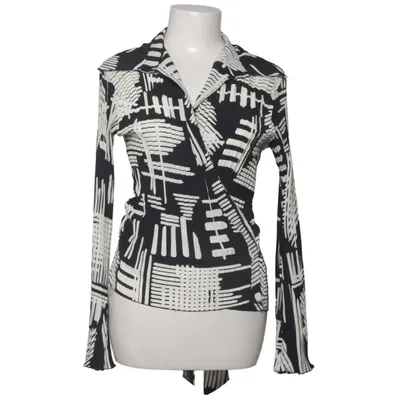 Wikkelblouse (Zwart, Wit) van Carolina Polyester