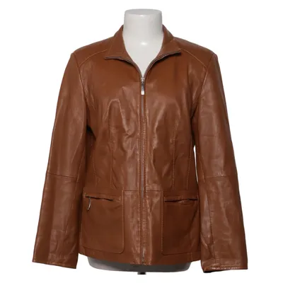 Läderjacka (Brun) från Concerto Skinn, Polyester