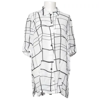 Blouse (White, Black) from Delmod Viscose