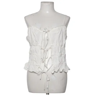 Crop top (Blanc) de Divided by H&M Viscose, Lin