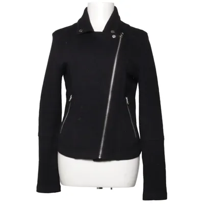 Biker jacket (Black) from Suzanna Cotton, Wool