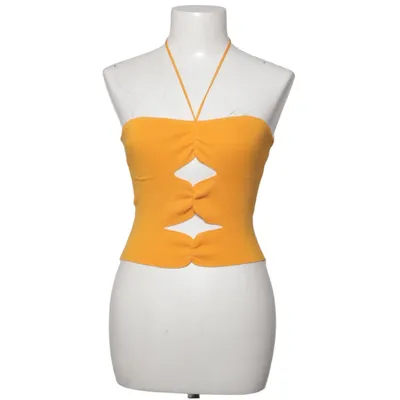 Halter neck top (Yellow) from Zara Polyamide, Viscose