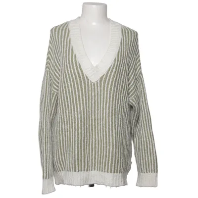 Sweater (Green, White) from Anika Teller x NA-KD Acrylic, Polyamide, Polyester