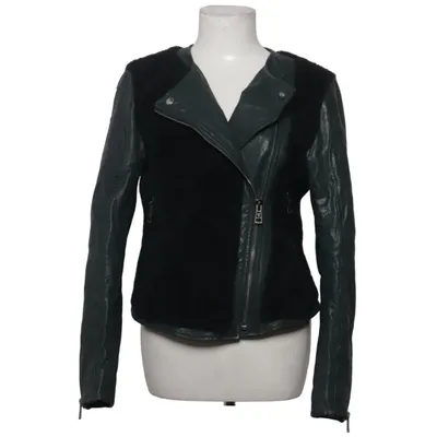 Veste de motard (Vert, Noir) de Vent couvert Acétate, Cuir
