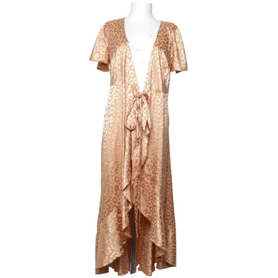 Wrap dress (Beige) from Simplee Polyester