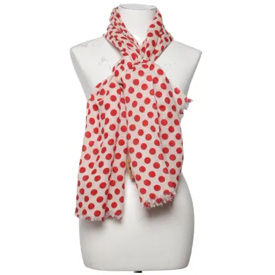 Halsduk (Röd, Vit) från Morgan & Oates Kashmir, Merinoull