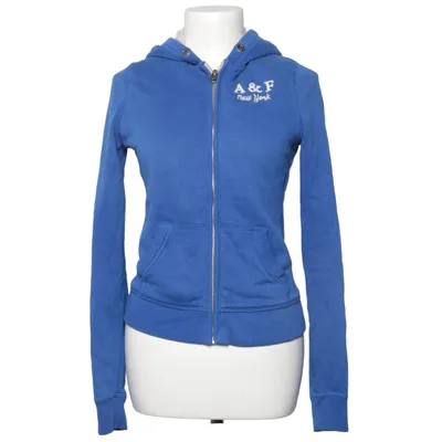 Huvtröja (Blå, Vit) från Abercrombie & Fitch Bomull, Pälsimitation, Polyester
