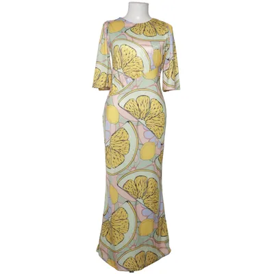 Maxi dress (Yellow, Green, Multicolored) from Never Fully Dressed Elastane, Polyester