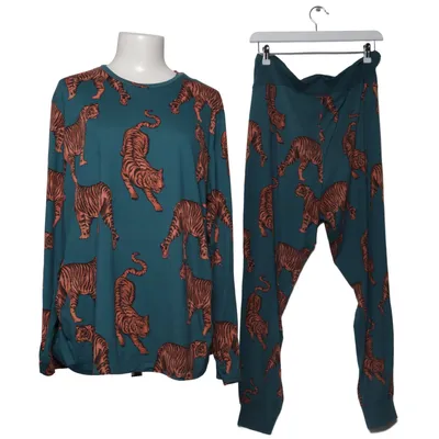 Pyjama (Blau, Orange) von Chelsea Peers Elasthan, Recyceltes Polyester