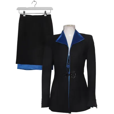 Dräkt (Svart, Blå) från Escada Couture Ull