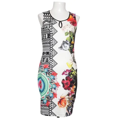 Jurk (Zwart, Wit, Meerkleurig) van 101 Idees Elastaan, Polyester