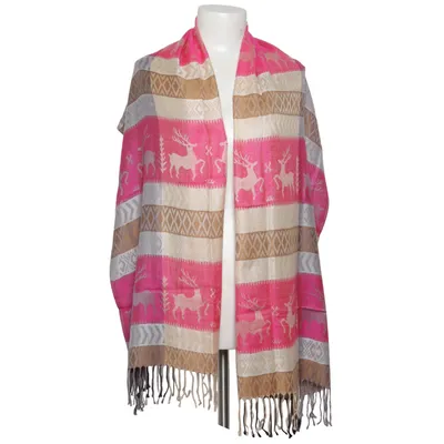 Scarf (Pink, Purple, Beige) Silk, Viscose