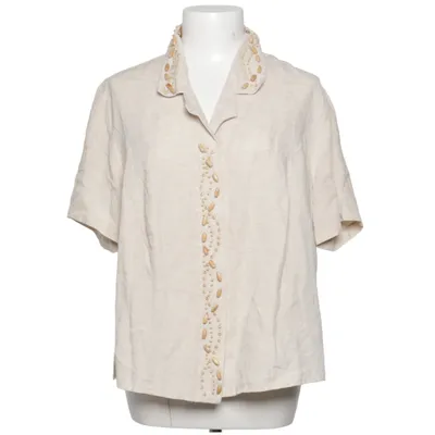 Kortärmad skjorta (Beige) från Edgar Vos Collection Linne, Polyester, Viskos