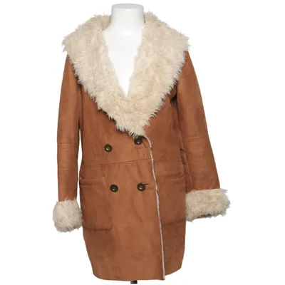Shearlingjakke (Brun, Beige) fra Clockhouse by C&A Akryl, Polyester