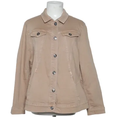 Denimjakke (Brun) fra Gina Laura Bomuld, Elastan, Polyester