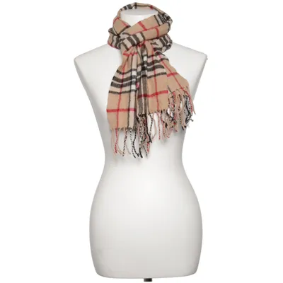 Scarf (Beige, Black, Red) from Lochmere Cashmere