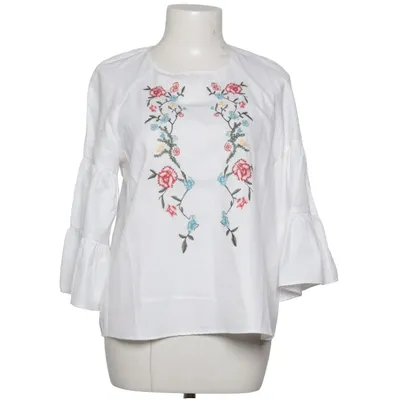 Blus (Vit, Flerfärgad) från Zara Basic Collection Bomull, Polyester