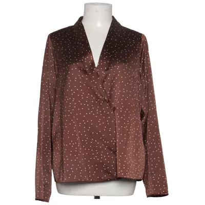 Wikkelblouse (Bruin, Wit) van Marks & Spencer Gerecycled polyester