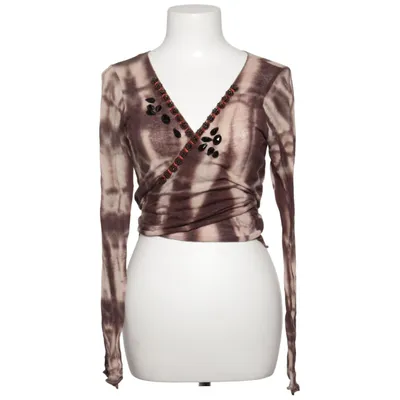 Slå om-cardigan (Brun, Beige) fra Velvet Viscose, Uld