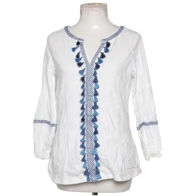 Blouse (Wit, Blauw) van Boden Katoen, Polyester