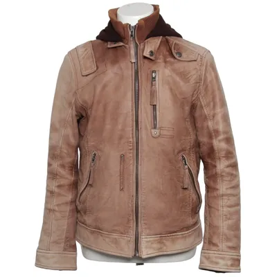 Leather jacket (Beige, Brown) from David Moore