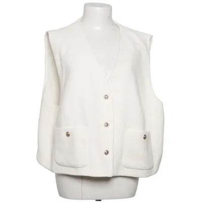 Vest (White) from H&M Polyester, Wool