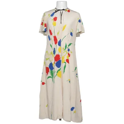 Dress (Beige, Multicolored) from Valentino Elastane, Silk
