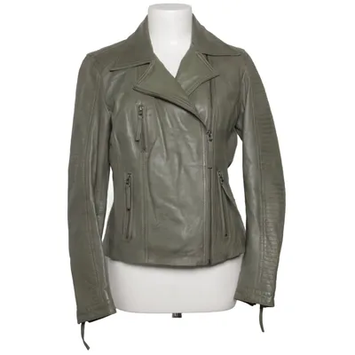 Biker jacket (Green) from Gharani Strok Leather, Polyester