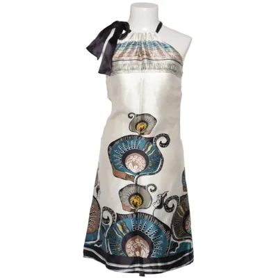 Dress (White, Multicolored) from Mango Acetate, Silk