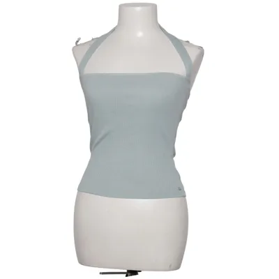 Halter neck top (Blue) from Pacific Republic Pull & Bear Cotton, Elastane