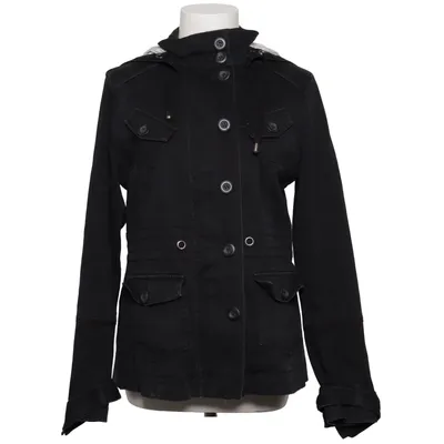 Jacke (Schwarz) von Forever 21 Baumwolle, Elasthan, Polyester