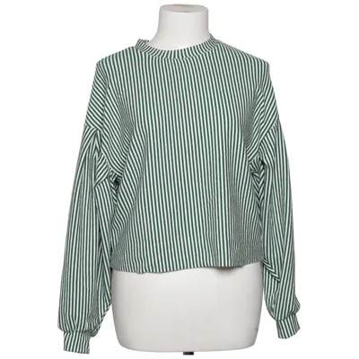 Sweatshirt (Groen, Wit) van Bershka_BSKGIRL Elastaan, Polyester, Viscose