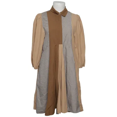 Shirt dress (Beige, Green, Multicolored) from MbyM Cotton, Polyester