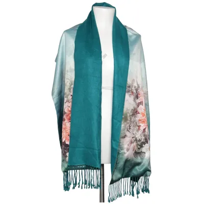 Scarf (Blue, Multicolored) Silk