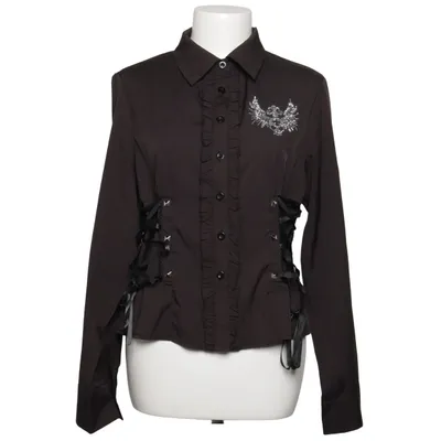 Skjorte (Sort) fra Romwe Elastan, Polyester